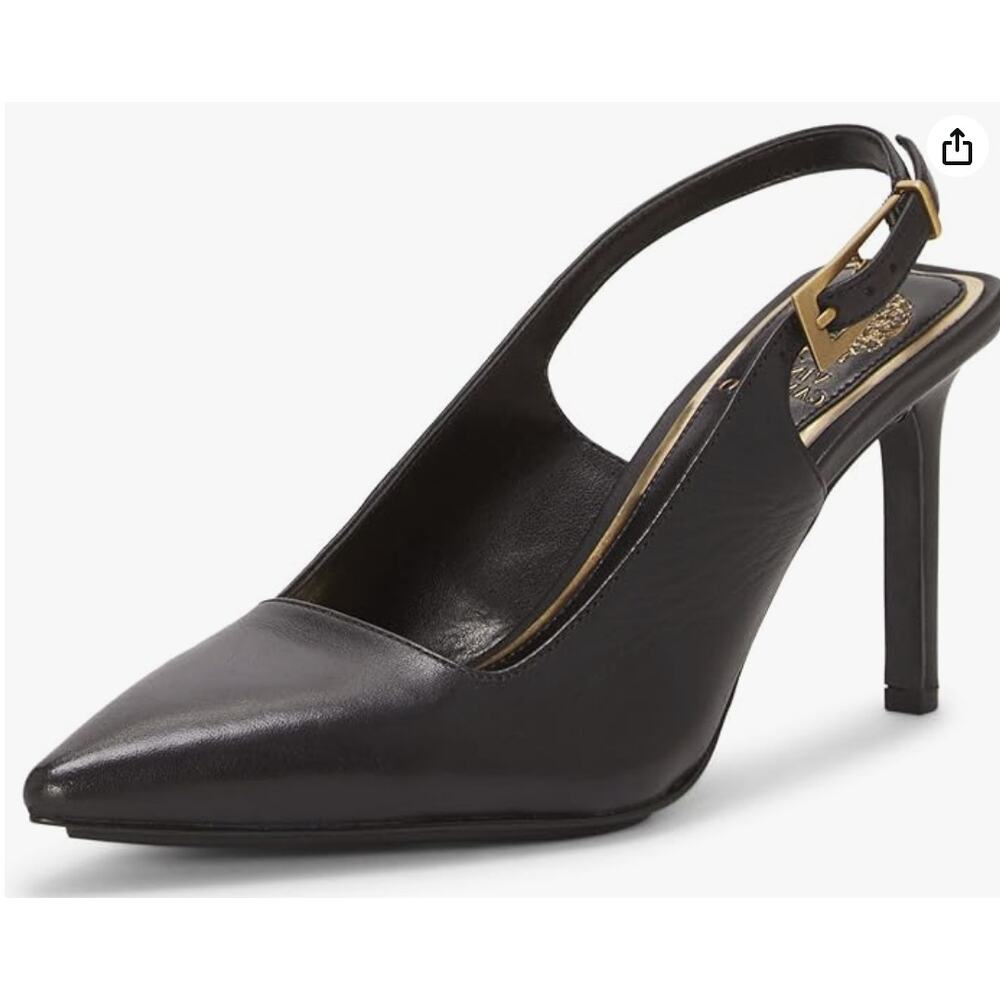 NEW Vince Camuto Brendie Sling Back Heels Black Size 11M Glamour Shoes Office - Picture 2 of 8